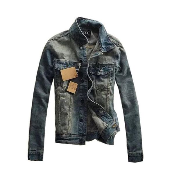 korean style men039s winter denim jackets do old cotton standup collar jean jacket slim fit chaqueta mens vintage streetwear c4631309, Black;brown 
korean style men039s winter denim jackets do old cotton standup collar jean jacket slim fit chaqueta mens vintage streetwear c4631309, Black;brown