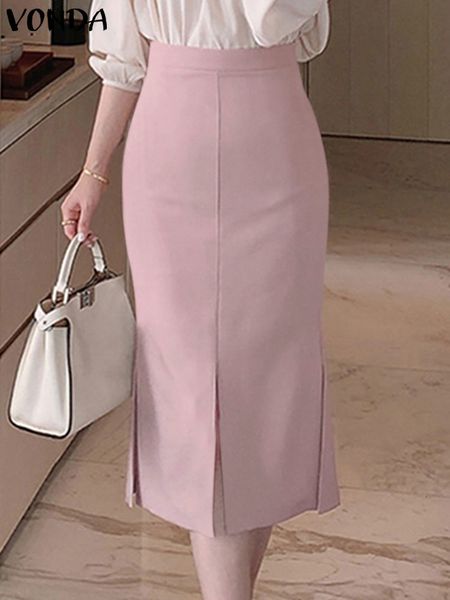 skirts office lady midcalf 2023 vonda casual slit fishtail femininas elegant solid color party oversized bottoms 230317, Black
skirts office lady midcalf 2023 vonda casual slit fishtail femininas elegant solid color party oversized bottoms 230317, Black