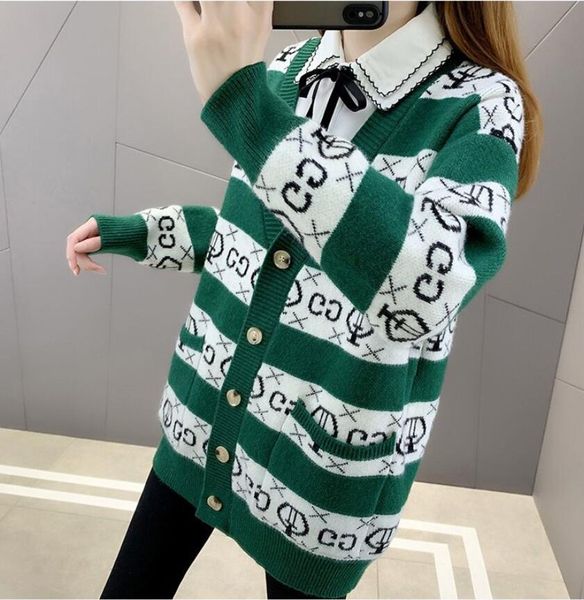 women's sweater 2022gautumn winter new women sweater knitted cardigan coat designer brand with shirt top, White;black
women's sweater 2022gautumn winter new women sweater knitted cardigan coat designer brand with shirt top, White;black