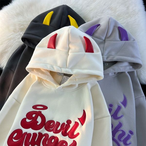 womens hoodies sweatshirts european and american letter embroidery little devil hooded sweater autumn winter womens loose oversize plush thi, Black
womens hoodies sweatshirts european and american letter embroidery little devil hooded sweater autumn winter womens loose oversize plush thi, Black
