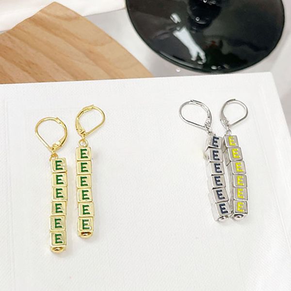 color enamel blocks dangle charm vertical letters design earrings large arc ouch eardrop, Golden
color enamel blocks dangle charm vertical letters design earrings large arc ouch eardrop, Golden