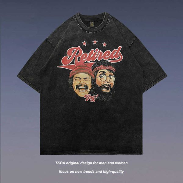 men's t-shirts tkpa american rap character print wash short sleeve t-shirt vintage hip hop loose t-shirt men, White;black
men's t-shirts tkpa american rap character print wash short sleeve t-shirt vintage hip hop loose t-shirt men, White;black