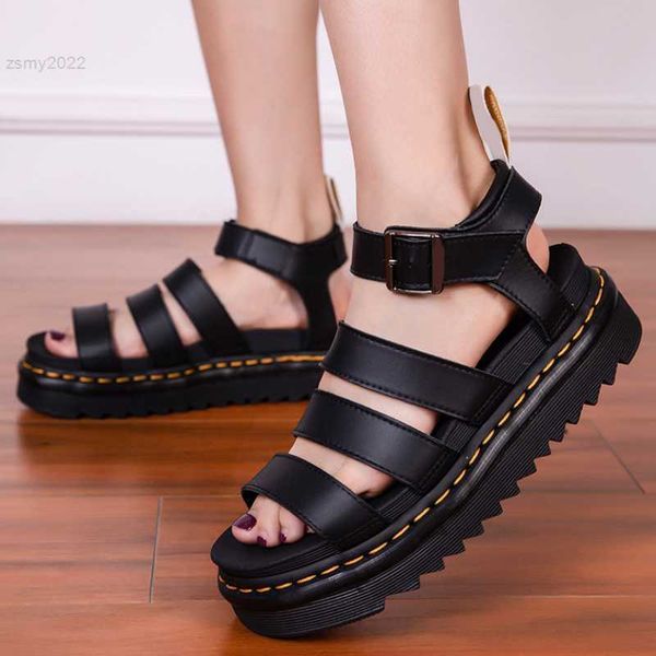 sandals 2022 summer new thick-soled sandals women's leather roman sandals fingerless metal buckle stitching fashion comfortable shoes, Black
sandals 2022 summer new thick-soled sandals women's leather roman sandals fingerless metal buckle stitching fashion comfortable shoes, Black