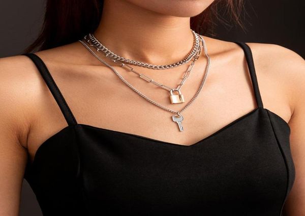 chokers whole fashion punk trendy multilayer necklace lockshaped key hiphop jewelry2128320, Golden;silver
chokers whole fashion punk trendy multilayer necklace lockshaped key hiphop jewelry2128320, Golden;silver