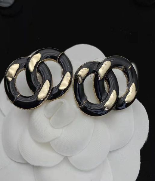 luxury designer black enamel stud earrings aretes orecchini for women party fashion jewelry7281838, Golden;silver
luxury designer black enamel stud earrings aretes orecchini for women party fashion jewelry7281838, Golden;silver