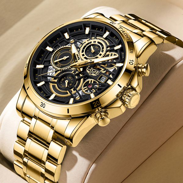 wristwatches lige quartz watch men gold black mens watches brand luxury chronograph sports watches luminous waterproof relogio masculino 230, Slivery;brown
wristwatches lige quartz watch men gold black mens watches brand luxury chronograph sports watches luminous waterproof relogio masculino 230, Slivery;brown