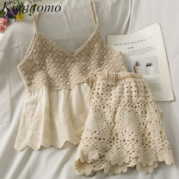 womens two piece pants kimutomo vintage fashion sets women color contrast hollow out sling high waist drawstring lace up shorts solid 230317, White
womens two piece pants kimutomo vintage fashion sets women color contrast hollow out sling high waist drawstring lace up shorts solid 230317, White