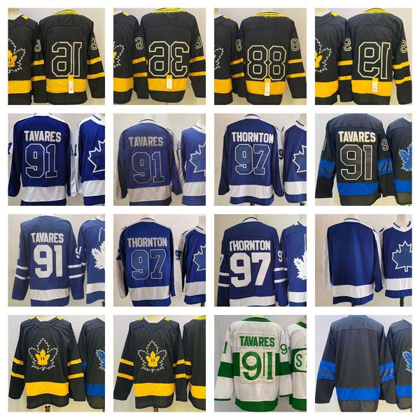 2023 reverse retro ice hockey jerseys 36 jack campbell 97 joe thornton 16 mitchell marner 88 william nylander 91 john tavares stitched jerse, Black;red
2023 reverse retro ice hockey jerseys 36 jack campbell 97 joe thornton 16 mitchell marner 88 william nylander 91 john tavares stitched jerse, Black;red