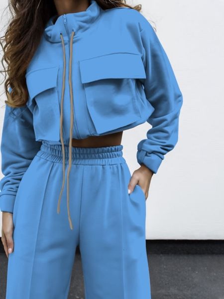 women s two piece pants streetwear matching set pockets long sleeve and wide leg chic tracksuit set sweatsuit fitness outfits 230317, White
women s two piece pants streetwear matching set pockets long sleeve and wide leg chic tracksuit set sweatsuit fitness outfits 230317, White
