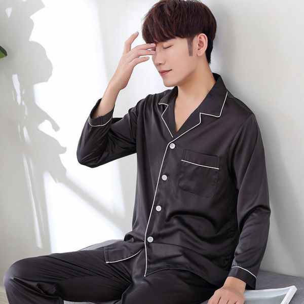 men's sleepwear aipeace pajama suit satin silk pajamas sets couple sleepwear family pijama lover night suit men women casual home cloth, Black;brown
men's sleepwear aipeace pajama suit satin silk pajamas sets couple sleepwear family pijama lover night suit men women casual home cloth, Black;brown