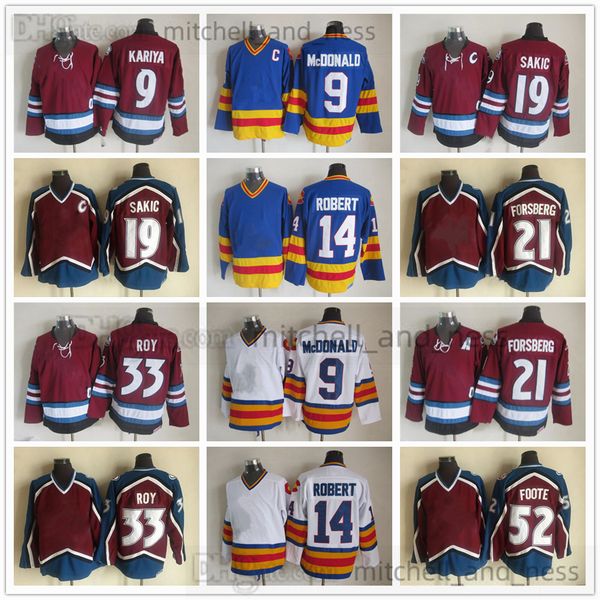 movie vintage hockey jersey retro ccm embroidery 33 patrick roy jersey 9 lanny mcdonald 14 rene robert 19 joe sakic 21 peter forsberg 52 ada, Black;red
movie vintage hockey jersey retro ccm embroidery 33 patrick roy jersey 9 lanny mcdonald 14 rene robert 19 joe sakic 21 peter forsberg 52 ada, Black;red