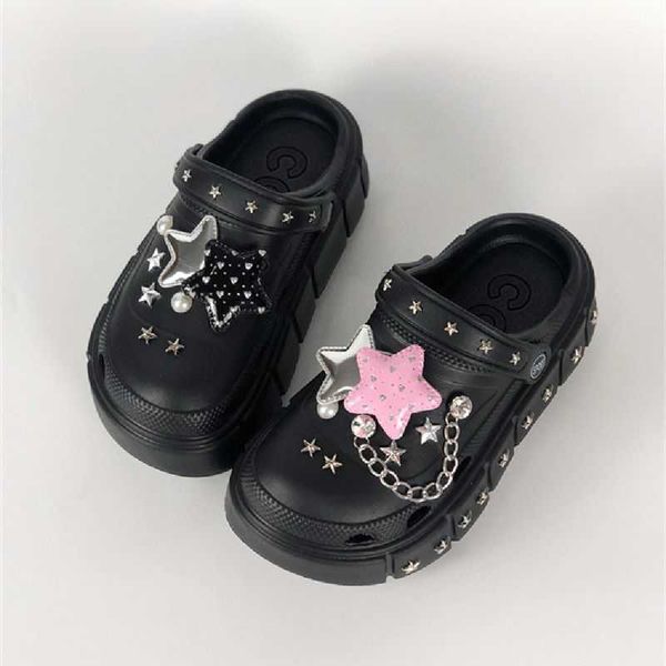 slippers summer women sandals clogs garden shoes high heels sweet punk rivet charms black platform slippers casual for female 230317
slippers summer women sandals clogs garden shoes high heels sweet punk rivet charms black platform slippers casual for female 230317