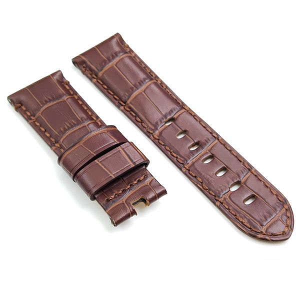 24mm - 22mm brown red crocodile grain calf leather band folding deployment clasp strap for pam pam111 wirst watch, Black;brown
24mm - 22mm brown red crocodile grain calf leather band folding deployment clasp strap for pam pam111 wirst watch, Black;brown