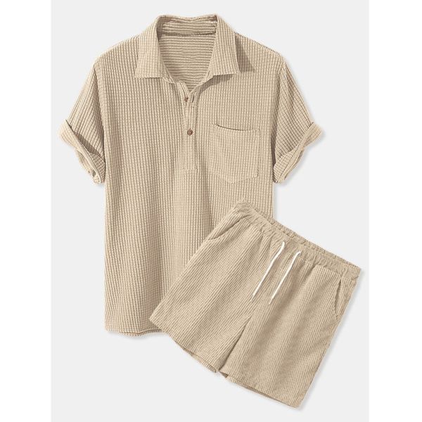 mens tracksuits summer mens shirt sets thin corduroy solid breathable short sleeve waffle shirts shorts men set with pocket 230316, Gray
mens tracksuits summer mens shirt sets thin corduroy solid breathable short sleeve waffle shirts shorts men set with pocket 230316, Gray