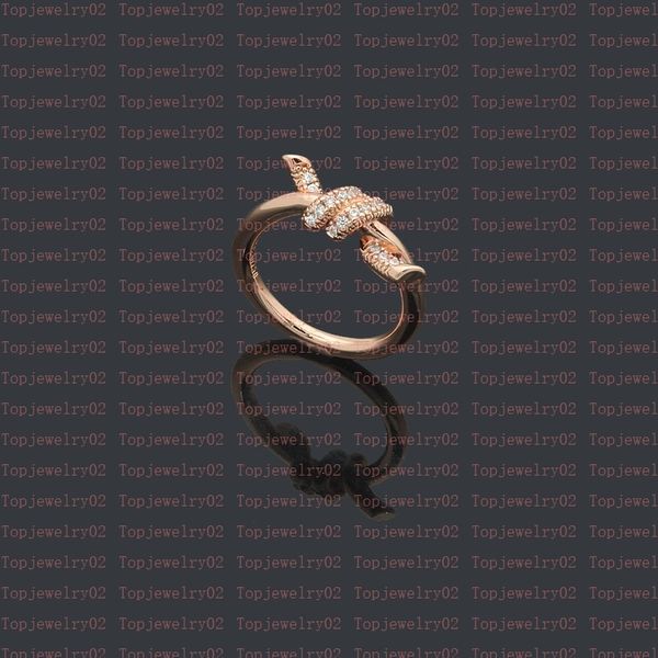 designer luxury ladies rope knot ring with diamond fashion ring classic jewelry 18k gold plated rose wedding wholesale adjustable with box, Silver
designer luxury ladies rope knot ring with diamond fashion ring classic jewelry 18k gold plated rose wedding wholesale adjustable with box, Silver