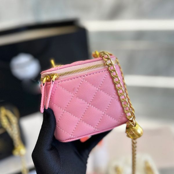 23p crush heart pearl beads vanity box bags caviar leather calfskin cosmetic case gold metal hardware metal chain crossbody shoulder handbag
23p crush heart pearl beads vanity box bags caviar leather calfskin cosmetic case gold metal hardware metal chain crossbody shoulder handbag
