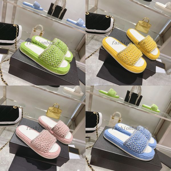 designer slippers honey sandals women shoes platform slipper luxury chain knit straw breathable open toe slides ladies non-slip beach flip f, Black
designer slippers honey sandals women shoes platform slipper luxury chain knit straw breathable open toe slides ladies non-slip beach flip f, Black