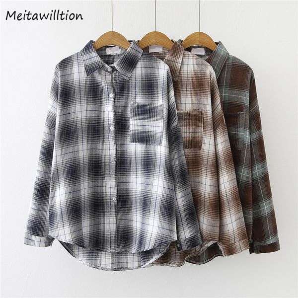 women's blouses shirts women plaid print blouse shirt vintage long sleeve turn-down collar casual autumn loose office white shirts plu
women's blouses shirts women plaid print blouse shirt vintage long sleeve turn-down collar casual autumn loose office white shirts plu