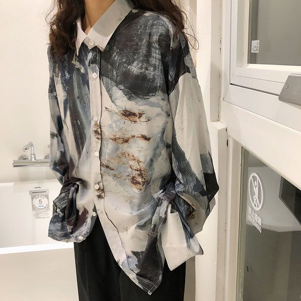 women's blouses shirts bella retro print blouse turn down collar long sleeve shirts loose casual single breasted street female vintage, White
women's blouses shirts bella retro print blouse turn down collar long sleeve shirts loose casual single breasted street female vintage, White