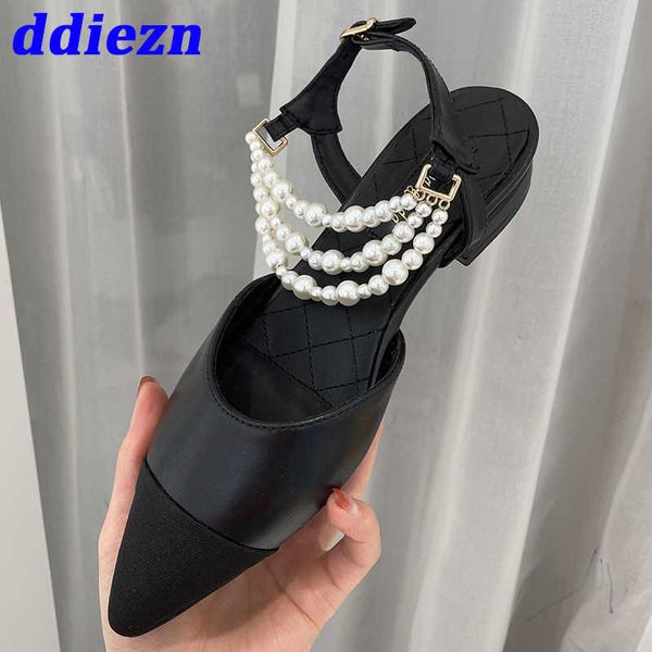 ladies flats shoes luxury sandals 2023 fashion string bead female buckle pointed toe women designer sandals shoes summer spring 0316, Black
ladies flats shoes luxury sandals 2023 fashion string bead female buckle pointed toe women designer sandals shoes summer spring 0316, Black