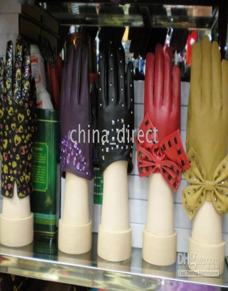 ribbon style soft leather gloves women039s glove12 pairslot05377035, Blue;gray