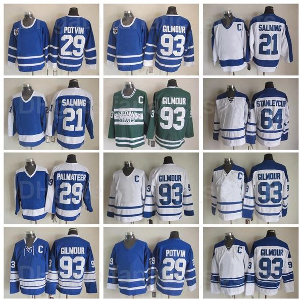 retro arenas 93 doug gilmour jersey vintage classic ice hockey mike palmateer 29 felix potvin 21 borje salming 64 stanleycup blue white gree, Black;red
retro arenas 93 doug gilmour jersey vintage classic ice hockey mike palmateer 29 felix potvin 21 borje salming 64 stanleycup blue white gree, Black;red