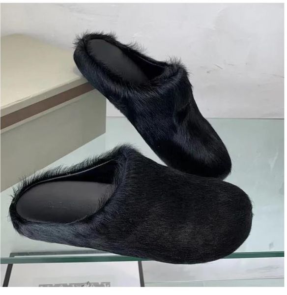 horse fur slippers women luxury brand designer shoes round toe ladies slides horsehair outdoor factory footwear plus size 44 men slipper, Black
horse fur slippers women luxury brand designer shoes round toe ladies slides horsehair outdoor factory footwear plus size 44 men slipper, Black