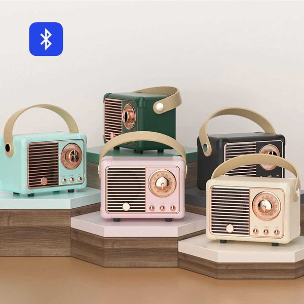 Image of Portable Speakers Retro Portable Bluetooth Speaker Bluetooth Mini SpeakerOutdoor Wireless Speaker with Crystal Clear Stereo Sound Rich Bass Z0317