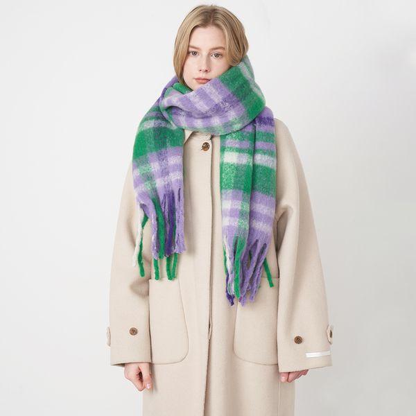 wool scarf foreign trade french classic retro imitation cashmere plaid scarf women winter warm scarf, Blue;gray
wool scarf foreign trade french classic retro imitation cashmere plaid scarf women winter warm scarf, Blue;gray