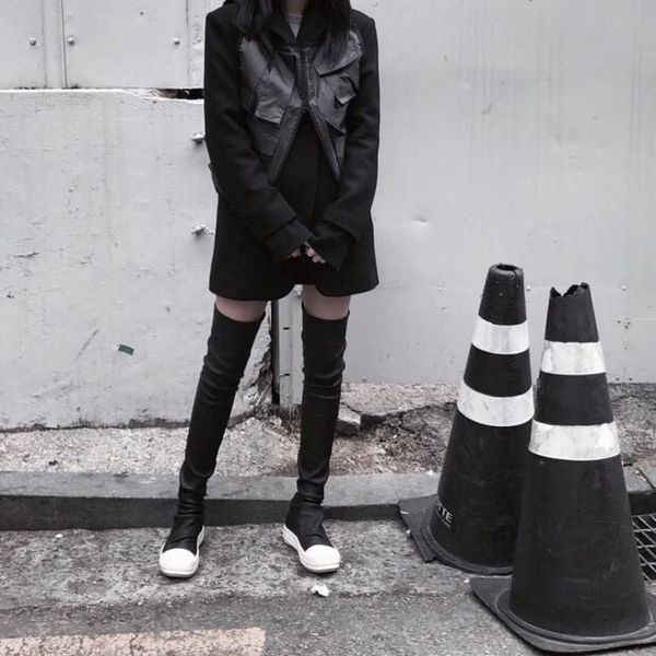 leather women designer genuine knee boots rick owen booties shoes platform boot shoe booties autumn winter round toe slip shoes 84l6, Black
leather women designer genuine knee boots rick owen booties shoes platform boot shoe booties autumn winter round toe slip shoes 84l6, Black