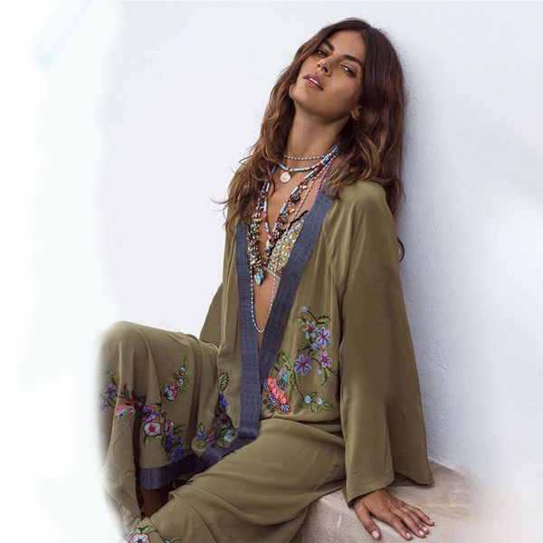 casual dresses vestidos boho hippie chic vintage floral embroidery cardigan beach trip kimono pareo long sleeve cape cover maxi dress 230316, Black;gray
casual dresses vestidos boho hippie chic vintage floral embroidery cardigan beach trip kimono pareo long sleeve cape cover maxi dress 230316, Black;gray