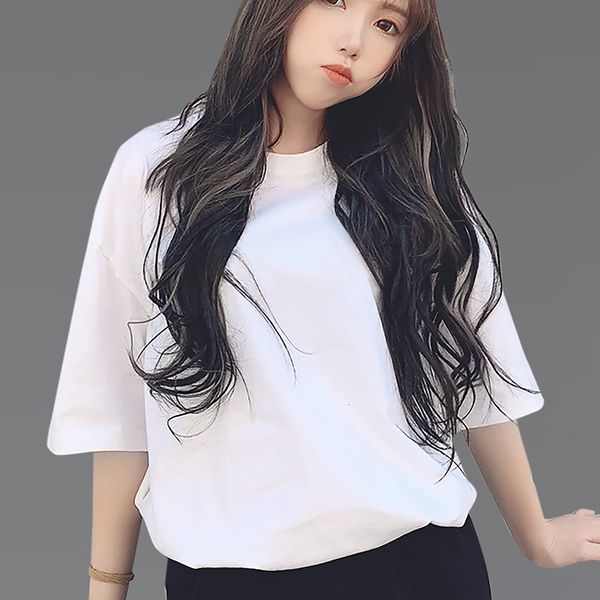 women's t-shirt summer women short sleeve cotton tshirts fashion ladies o-neck t-shits black white 230317
women's t-shirt summer women short sleeve cotton tshirts fashion ladies o-neck t-shits black white 230317
