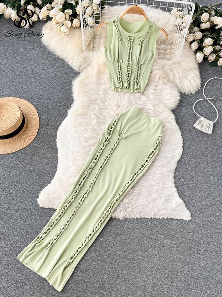 two piece dress singreiny hollow out summer fashion two pieces sets sleeveless short tank igh waist slim long skirt female solid suits 23031, White
two piece dress singreiny hollow out summer fashion two pieces sets sleeveless short tank igh waist slim long skirt female solid suits 23031, White