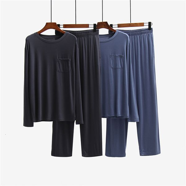 men's sleepwear modal men's long-sleeved homewear suit skin-friendly breathable thin loose large size men's pajamas pants two, Black;brown
men's sleepwear modal men's long-sleeved homewear suit skin-friendly breathable thin loose large size men's pajamas pants two, Black;brown