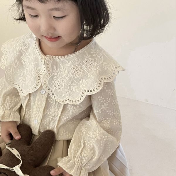 kids shirts spring autumn baby girls lace hollow out shirts 2-7 years girl cotton embroidery lapel long sleeve blouses 230317, White;black
kids shirts spring autumn baby girls lace hollow out shirts 2-7 years girl cotton embroidery lapel long sleeve blouses 230317, White;black