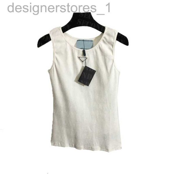 designer women solid color tanks designer triangle badge vest summer sleeveless breathable crew neck camis 6s51, White
designer women solid color tanks designer triangle badge vest summer sleeveless breathable crew neck camis 6s51, White
