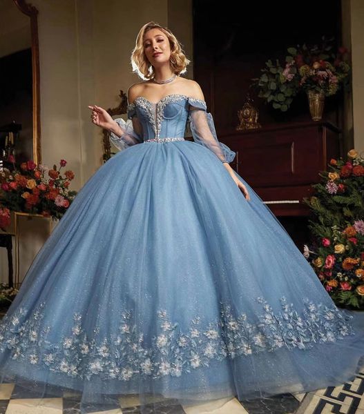 sky blue quinceanera dresses ball gown off shoulder cinderlla flowers vestidos 15th birthday party princess sweet 16 dress, Blue;red
sky blue quinceanera dresses ball gown off shoulder cinderlla flowers vestidos 15th birthday party princess sweet 16 dress, Blue;red
