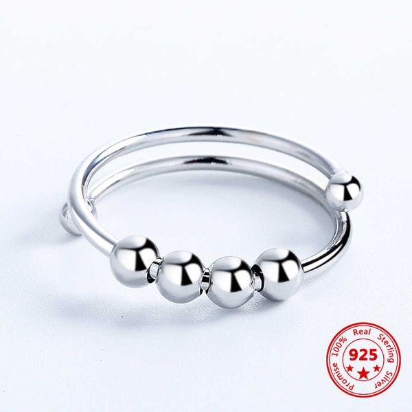 band rings 2022 new 925 sterling silver fidget beads anxiety spinner ring for women men relieving stress adjustabl rings fashion jewelry g23
band rings 2022 new 925 sterling silver fidget beads anxiety spinner ring for women men relieving stress adjustabl rings fashion jewelry g23