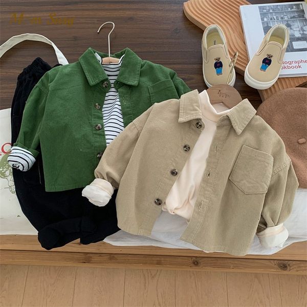 kids shirts baby boy girl cotton corduroy shirt infant toddler kid casual shirt outwear long sleeve autumn spring baby clothes 1-7y 230317, White;black
kids shirts baby boy girl cotton corduroy shirt infant toddler kid casual shirt outwear long sleeve autumn spring baby clothes 1-7y 230317, White;black