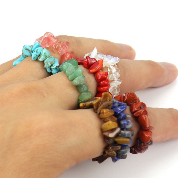 elastic natural gem stone rings irregular crystal stretch chip beads nuggets ring quartz wristband for women, Golden;silver
elastic natural gem stone rings irregular crystal stretch chip beads nuggets ring quartz wristband for women, Golden;silver