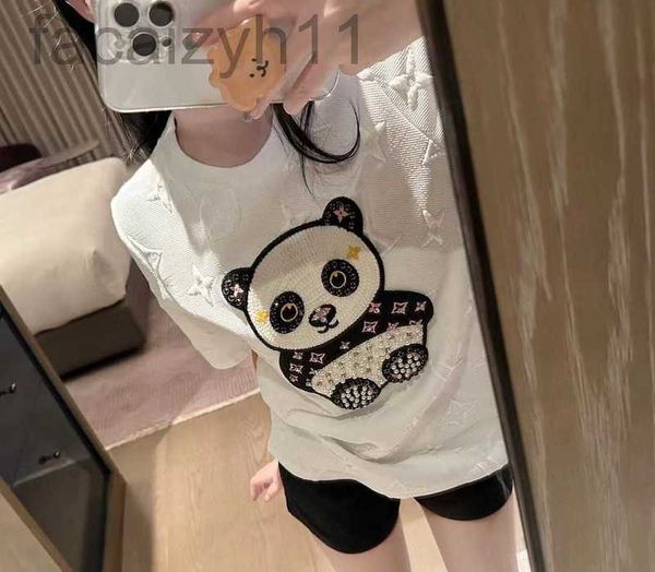 women's t-shirt designer 23 spring and summer new products donkey old flower letter fabric heavy work embroidery hand sewing diamond be, White
women's t-shirt designer 23 spring and summer new products donkey old flower letter fabric heavy work embroidery hand sewing diamond be, White
