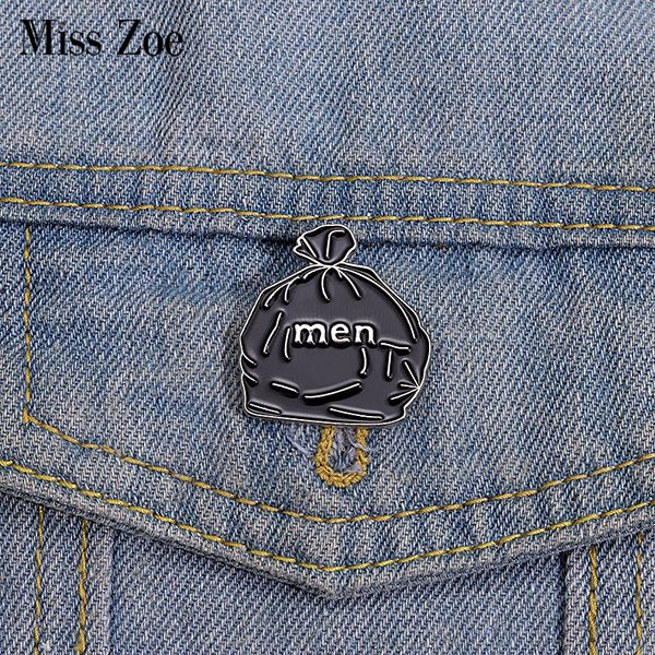 men garbage bag enamel pins custom black brooches shirt collar lapel badges funny cool punk jewelry gift for kids friends, Gray
men garbage bag enamel pins custom black brooches shirt collar lapel badges funny cool punk jewelry gift for kids friends, Gray