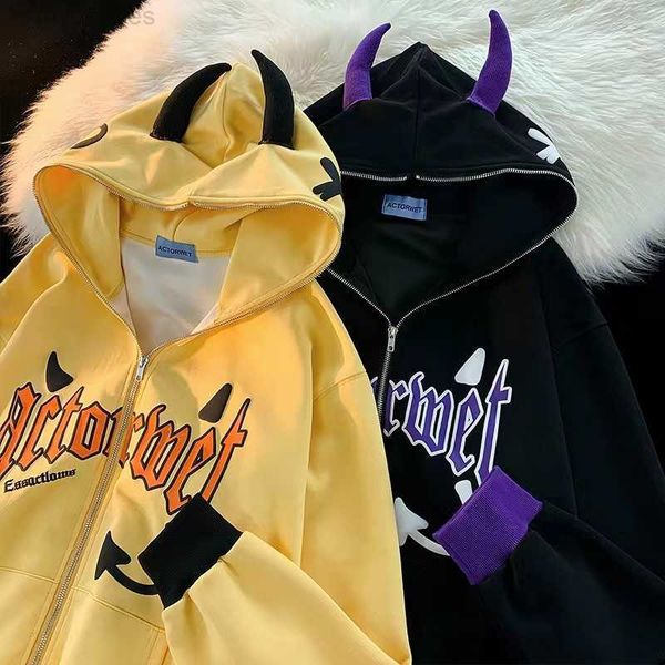 men's hoodies sweatshirts zip hoodie y2k little devil's cape goth coat 2023 new men's and women's winter hoodie loose fa, Black
men's hoodies sweatshirts zip hoodie y2k little devil's cape goth coat 2023 new men's and women's winter hoodie loose fa, Black