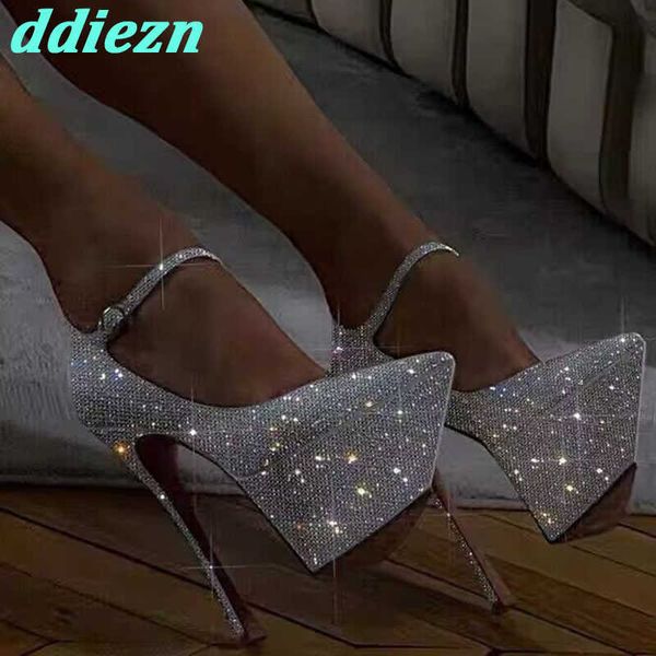 platform shoes bling women high heels sandals new 2023 fashion buckle strap rhinestones ladies pumps crystal female sandal 0316, Black
platform shoes bling women high heels sandals new 2023 fashion buckle strap rhinestones ladies pumps crystal female sandal 0316, Black
