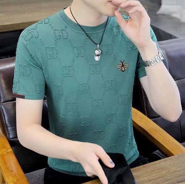 designer men's t shirts new for bee short sleeve slim casual knitted striped, White;black
designer men's t shirts new for bee short sleeve slim casual knitted striped, White;black