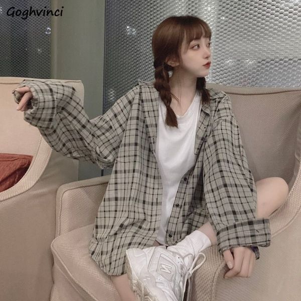 women's blouses shirts women shirts plaid casual turn-down collar long sleeve all-match female blouses loose vintage korean style ulzza, White
women's blouses shirts women shirts plaid casual turn-down collar long sleeve all-match female blouses loose vintage korean style ulzza, White