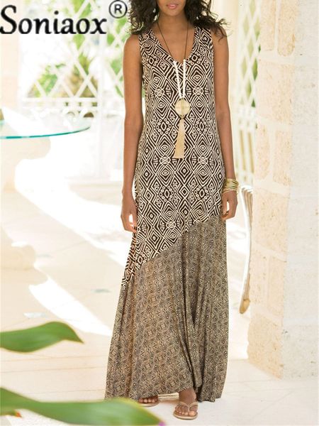 casual dresses women's boho vintage maxi dress printing splicing v neck loose high waist dresses sleeveless summer retro vestidos cloth, Black;gray
casual dresses women's boho vintage maxi dress printing splicing v neck loose high waist dresses sleeveless summer retro vestidos cloth, Black;gray
