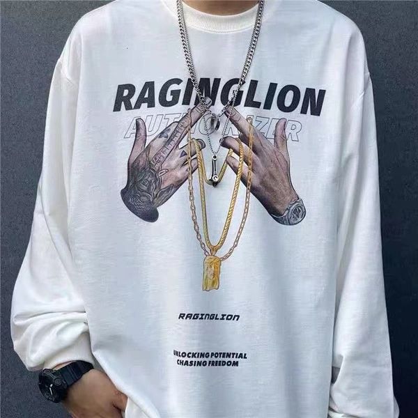 mens hoodies sweatshirts high street round neck longsleeved tshirt men and women harajuku hiphop loose japanese korean fashion 230317, Black
mens hoodies sweatshirts high street round neck longsleeved tshirt men and women harajuku hiphop loose japanese korean fashion 230317, Black