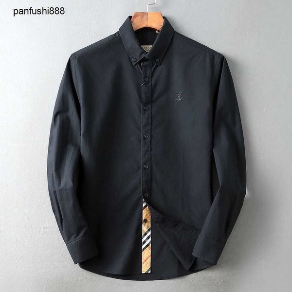 burbry plaid shirt premium men's british style new trend casual luxury embroidery chest label pure cotton solid color, White;black
burbry plaid shirt premium men's british style new trend casual luxury embroidery chest label pure cotton solid color, White;black
