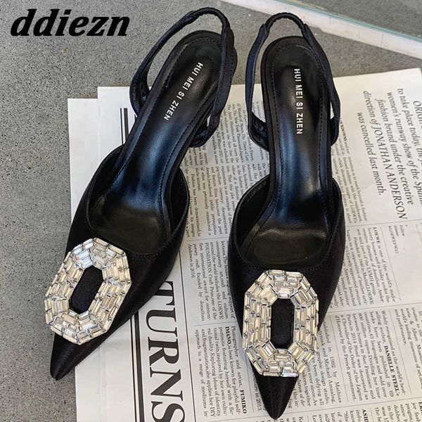 2023 fashion silk ladies high heels crystal sandals slingback elegant woman pumps shoes rhinestones outdoor casual female sandal 0316, Black
2023 fashion silk ladies high heels crystal sandals slingback elegant woman pumps shoes rhinestones outdoor casual female sandal 0316, Black